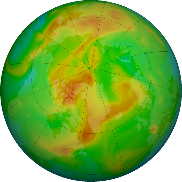 Arctic ozone map for 25 May 2023